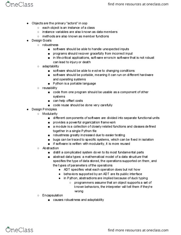 CMPSC 122 Chapter Notes - Chapter 2: Unified Modeling Language, Software Engineering, Code Reuse thumbnail