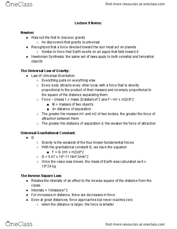 PHYS 1010 Lecture 9: Lecture 9 Notes thumbnail