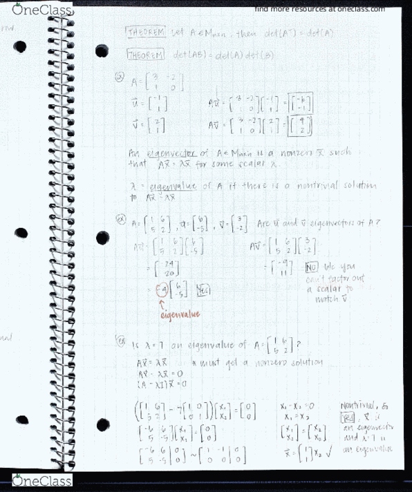 MATH 4B Lecture Notes - Lecture 10: Main Diagonal, Diagonalizable Matrix thumbnail