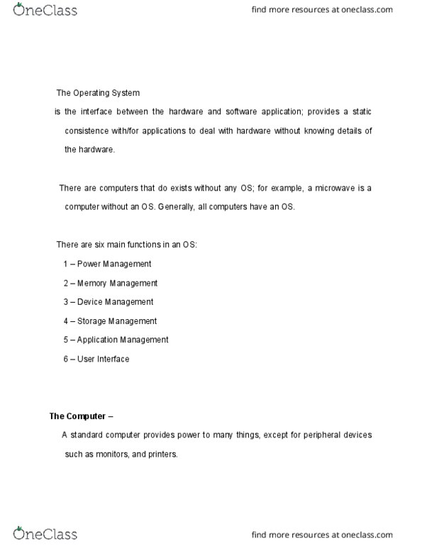 CSCI 1006 Lecture Notes - Lecture 20: Defense Independent Pitching Statistics, Series And Parallel Circuits, Dimm thumbnail