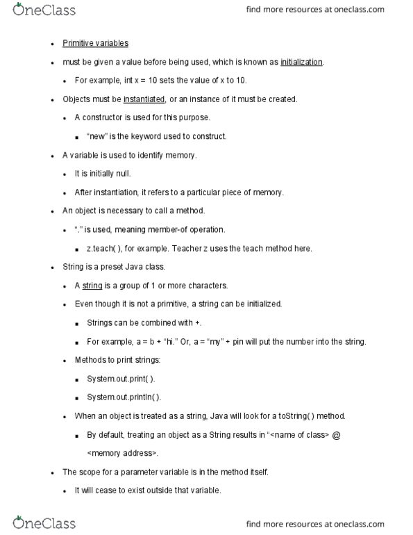 CSCI 1006 Lecture Notes - Lecture 3: Null Character, Memory Address thumbnail