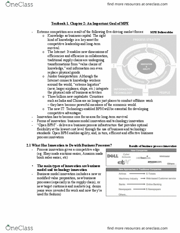 COMMERCE 4KI3 Chapter Notes - Chapter 2: Disruptive Innovation, Business Process, Denim thumbnail