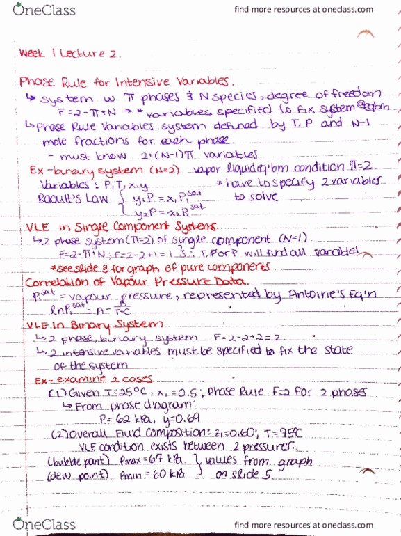 CHEE 311 Lecture Notes - Lecture 2: Distant Early Warning Line, Dew Point, Vapor Pressure thumbnail