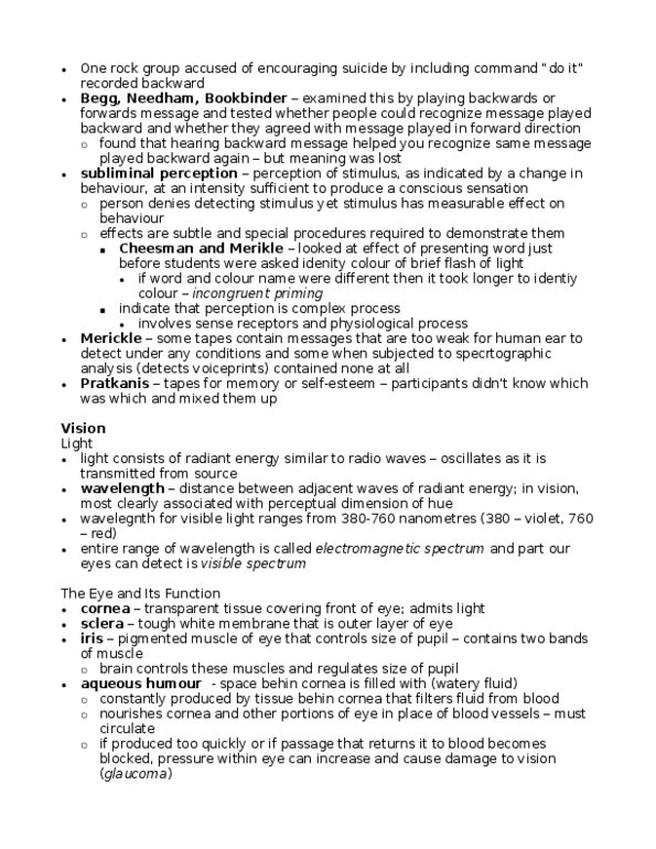 PSY 102 Lecture Notes - Subliminal Stimuli, Sclera, Classical Conditioning thumbnail