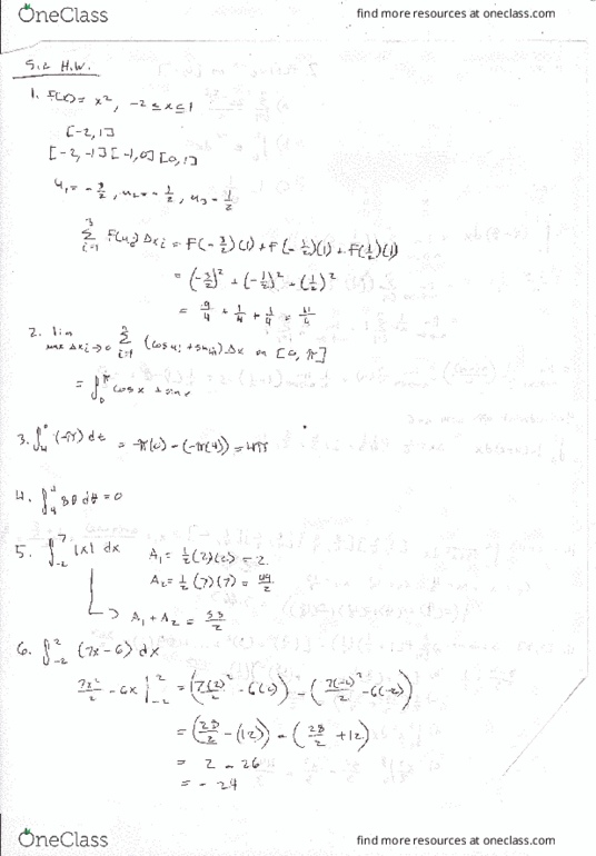 MATH 2202 Chapter 5-2: Sect. 5.2 The Definite Integral Problems Worked Out thumbnail