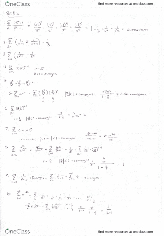 MATH 2202 Chapter 8-2: Sect. 8.2 Infinite Series Problems Worked Out thumbnail
