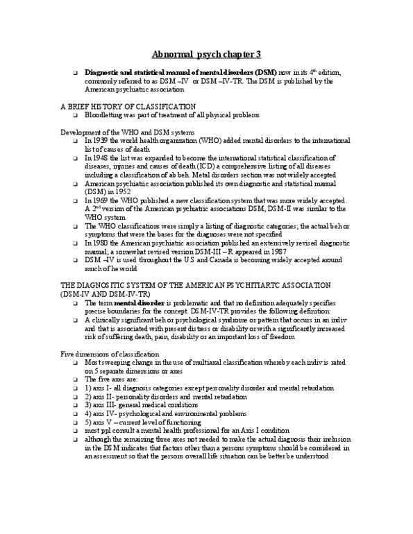 PSY 102 Lecture Notes - Intermittent Explosive Disorder, Dissociative Disorder, Human Sexual Response Cycle thumbnail