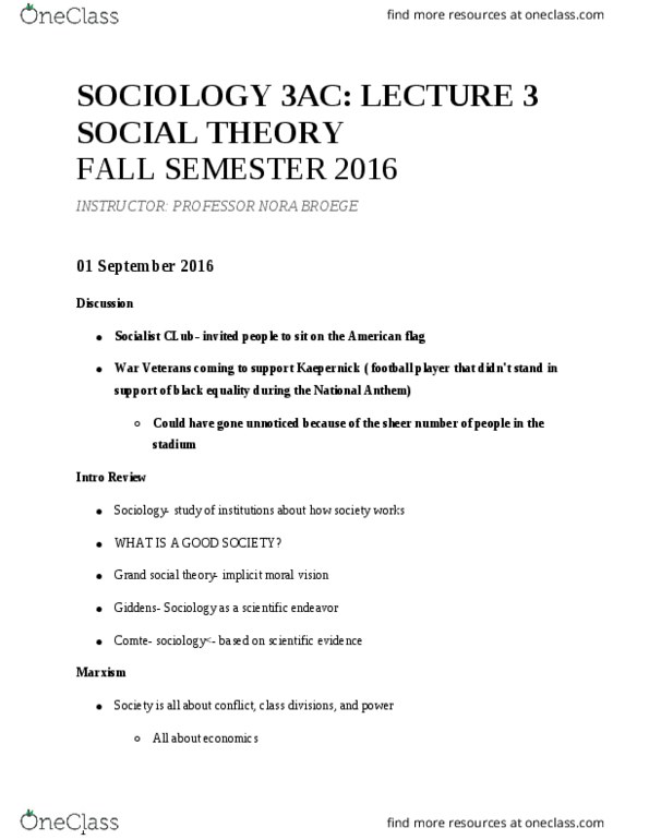 SOCIOL 3AC Lecture 2: Lecture Notes 09/01/16 thumbnail