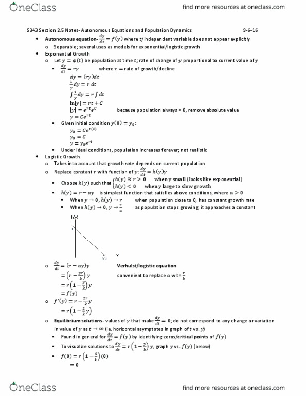 MATH-S 343 Chapter Notes - Chapter 2: Inflection Point, Inflection, Partial Fraction Decomposition thumbnail