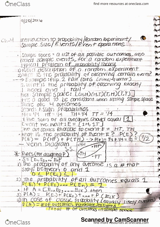 STAT 1000Q Lecture 6: Introduction to Probability/Random Experiment/Sample Size/Event Operations thumbnail