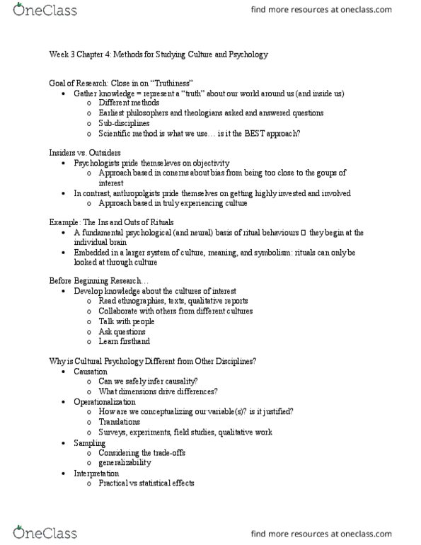 PSYC14H3 Chapter Notes - Chapter 4: Employee Benefits, Operationalization, Field Experiment thumbnail