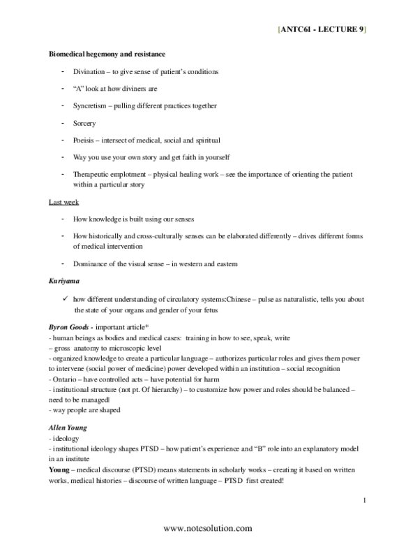 ANTC61H3 Lecture 9: Lecture 9 thumbnail