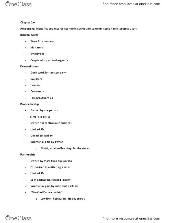 ACCT 2221 Lecture Notes - Lecture 1: International Financial Reporting Standards, Income Statement, Share Capital thumbnail