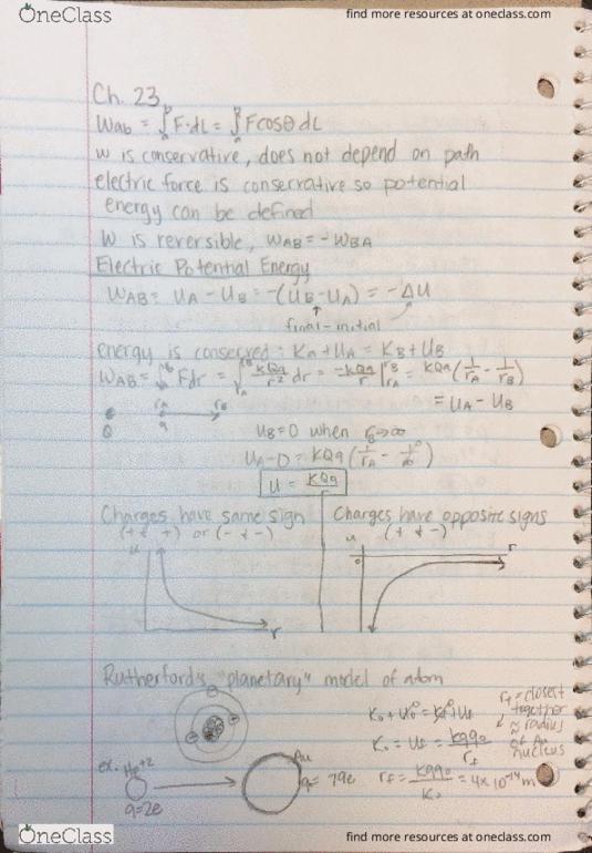 PHYS 208 Lecture Notes - Lecture 3: Electric Potential thumbnail