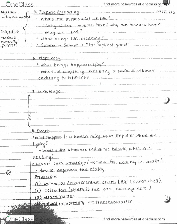 PHI 150 Lecture Notes - Lecture 7: Summum thumbnail