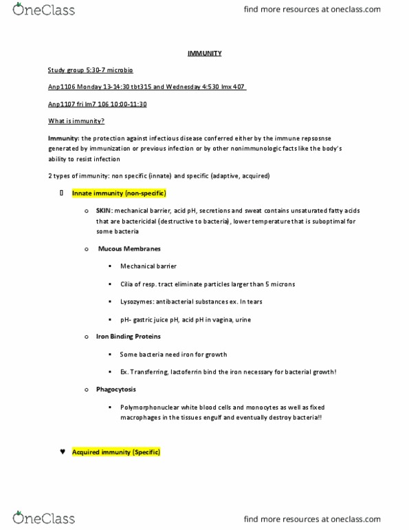 HSS 1100 Lecture Notes - Lecture 2: Regulatory T Cell, Globulin, Humoral Immunity thumbnail