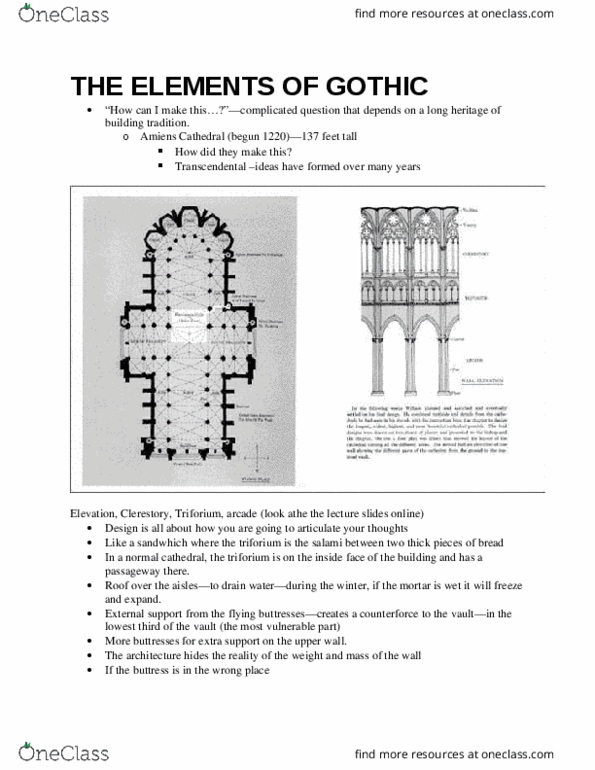 ARTHIST 225 Lecture Notes - Lecture 1: Amiens Cathedral, Reims Cathedral, Chartres Cathedral thumbnail