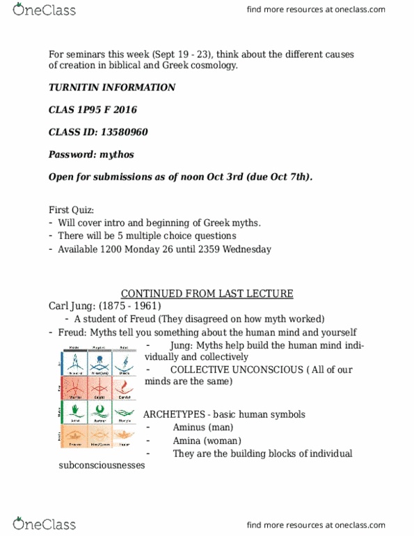 CLAS 1P95 Lecture Notes - Lecture 2: Erebus, Preface, Theogony thumbnail