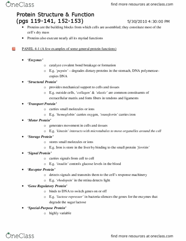 BIO206H5 Chapter Notes - Chapter 2: Protein Folding, Antifreeze Protein, Covalent Bond thumbnail