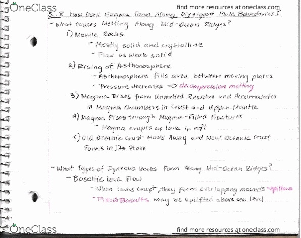 MEA 101 Chapter Notes - Chapter 5: Gabbro, Avea, Asthenosphere thumbnail