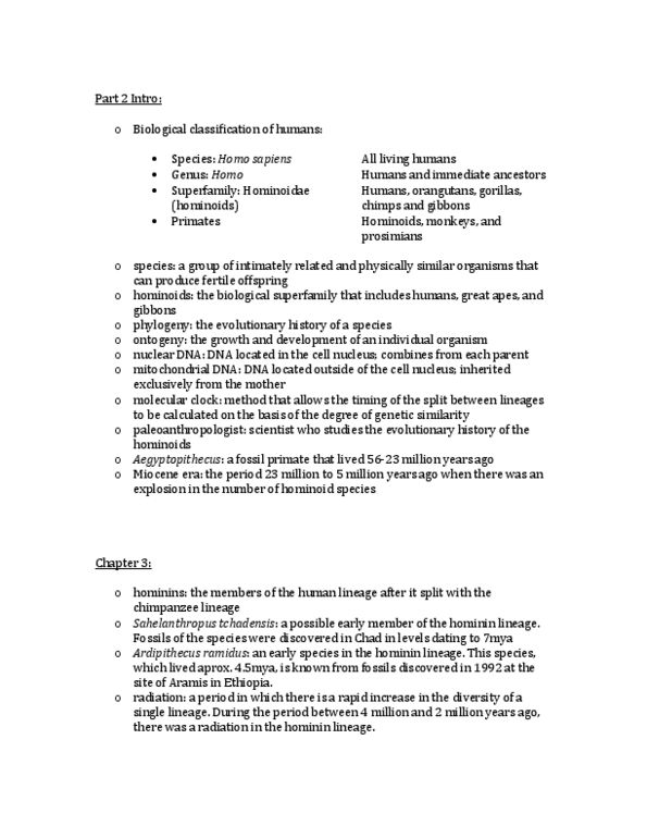 ANT200Y1 Chapter Notes - Chapter 3: Ape, East African Rift, Palimpsest thumbnail