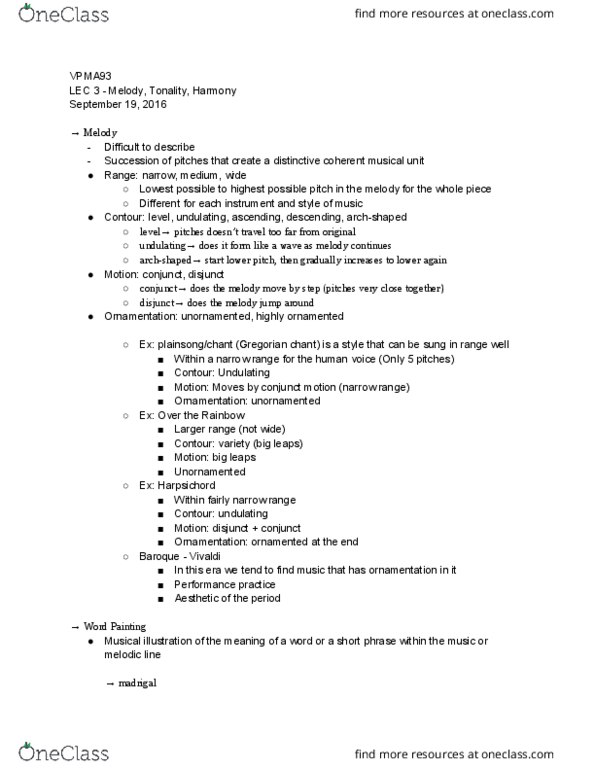 VPMA93H3 Lecture Notes - Lecture 3: Flutter-Tonguing, Minor Scale, Sprechgesang thumbnail