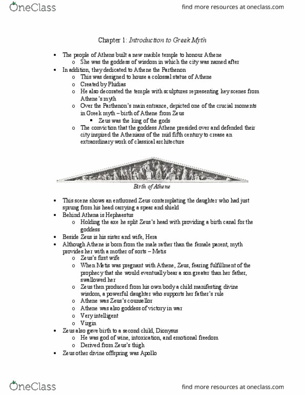 Classical Studies 2200 Chapter Notes - Chapter 1: Mycenaean Greece, Euripides, Greco-Persian Wars thumbnail