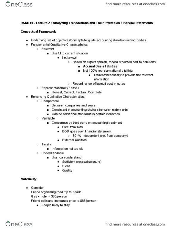 RSM219H1 Lecture Notes - Lecture 2: Accrual thumbnail