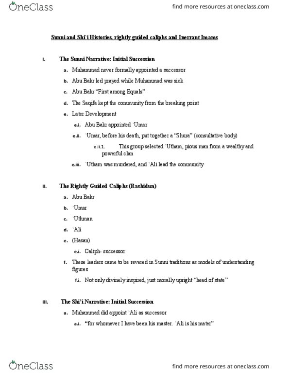 PO 101 Lecture Notes - Lecture 10: Tawhid, Alms, Five Pillars Of Islam thumbnail