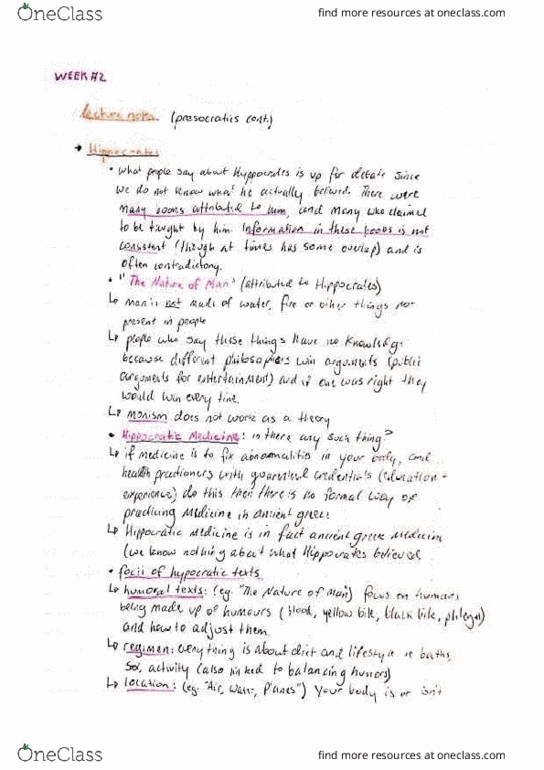 CLST 214 Lecture Notes - Lecture 2: Univers, Lutin, Venipuncture thumbnail