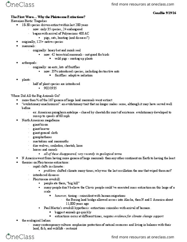 ZOOLOGY 651 Lecture Notes - Lecture 4: Coevolution, Gigantism, Dwarfism thumbnail