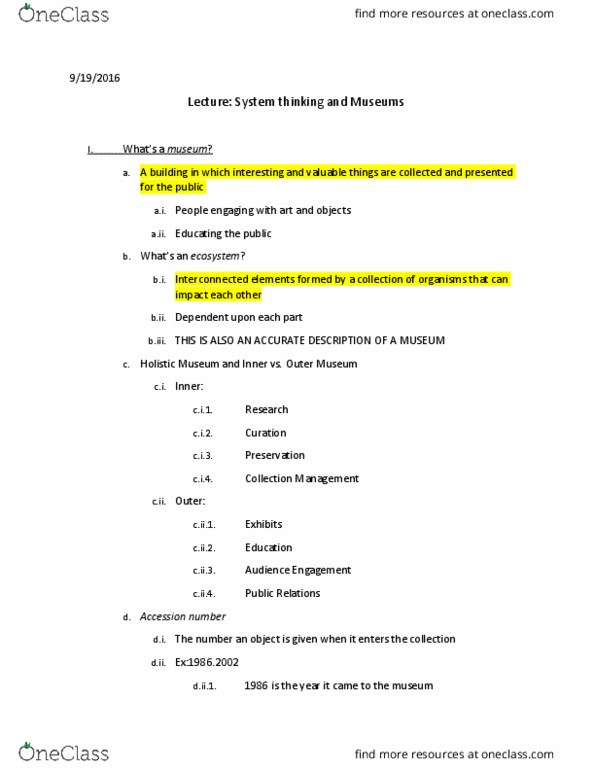 MUSM 3001 Lecture Notes - Lecture 4: Systems Theory thumbnail