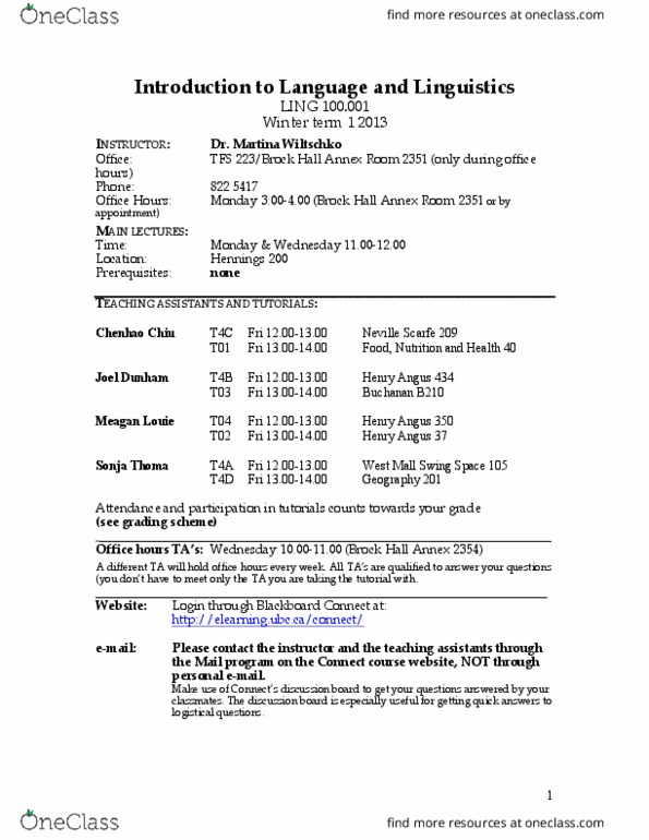 LING 100 Lecture Notes - Lecture 5: Stephen Levinson, John Wiley & Sons, Day Of Reconciliation thumbnail