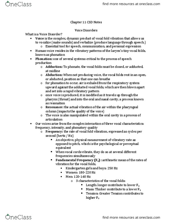 CSD-2259 Lecture Notes - Lecture 11: Direct Air, Cleft Lip And Cleft Palate, Otorhinolaryngology thumbnail