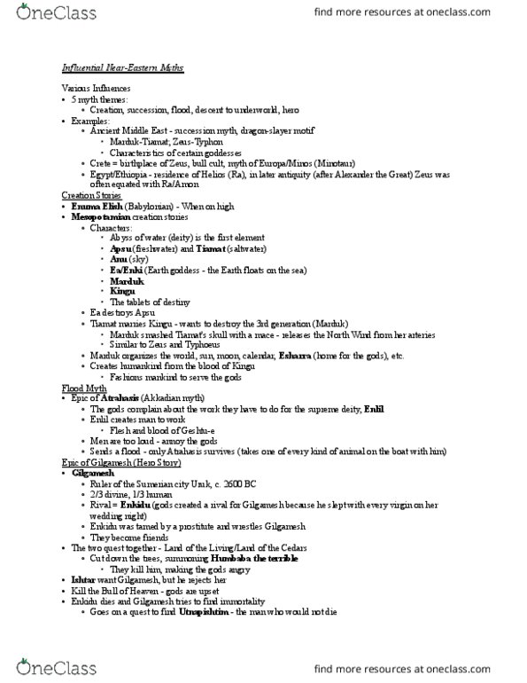 CLASS102 Lecture Notes - Lecture 3: Cornucopia, Minoan Civilization, Demigod thumbnail