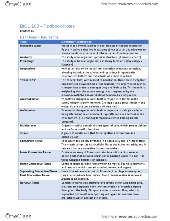 BIOL 103 Chapter Notes - Chapter 41: Trachea, Fetus, Flattening thumbnail