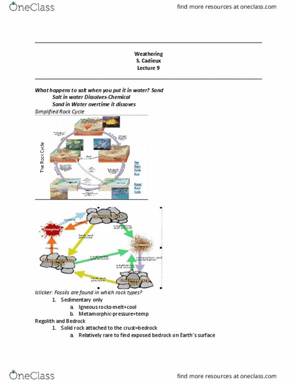 EAES 101 Lecture Notes - Lecture 11: Silicate Minerals, Calcite, Control Flow thumbnail