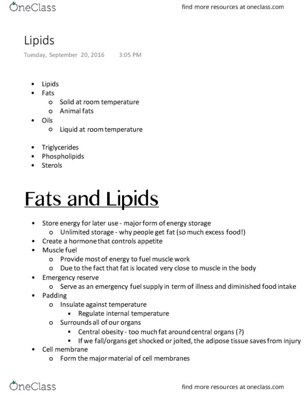 NUTR 222 Lecture Notes - Lecture 5: Cardiovascular Disease, Vinaigrette, Cholesterol thumbnail