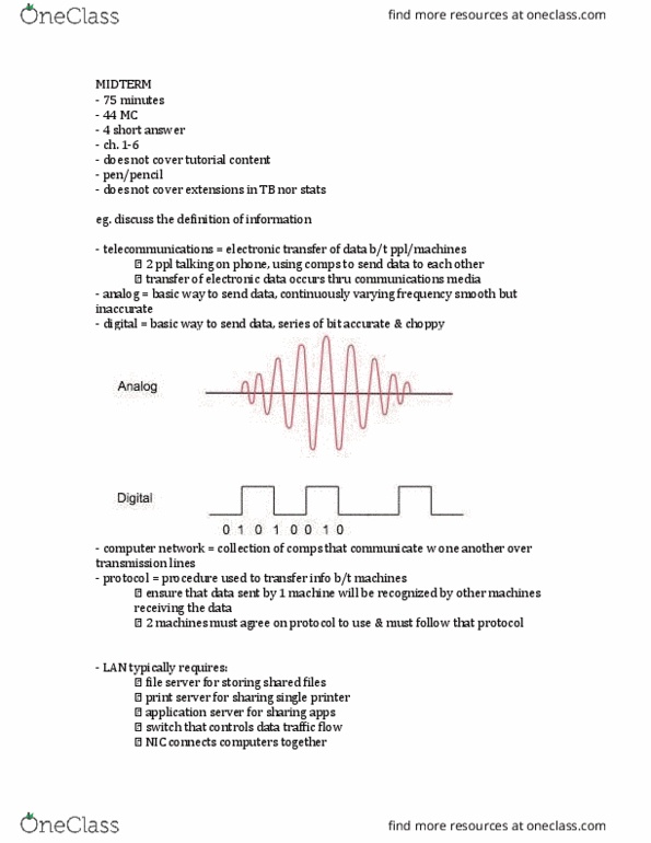 BUS 237 Lecture Notes - Lecture 6: File Server, Voip Phone, Application Server thumbnail