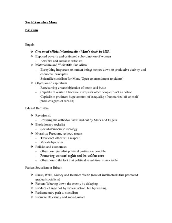 Political Science 1020E Lecture Notes - Dominate, Perpetual Peace, Italian Fascism thumbnail