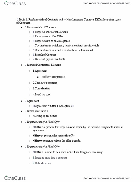 RMI 3504 Lecture Notes - Lecture 2: Perjury, Uberrima Fides thumbnail