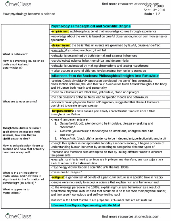 PSYC 1000 Chapter Notes - Chapter 1.2: Franz Mesmer, Conversion Disorder, Psychosomatic Medicine thumbnail