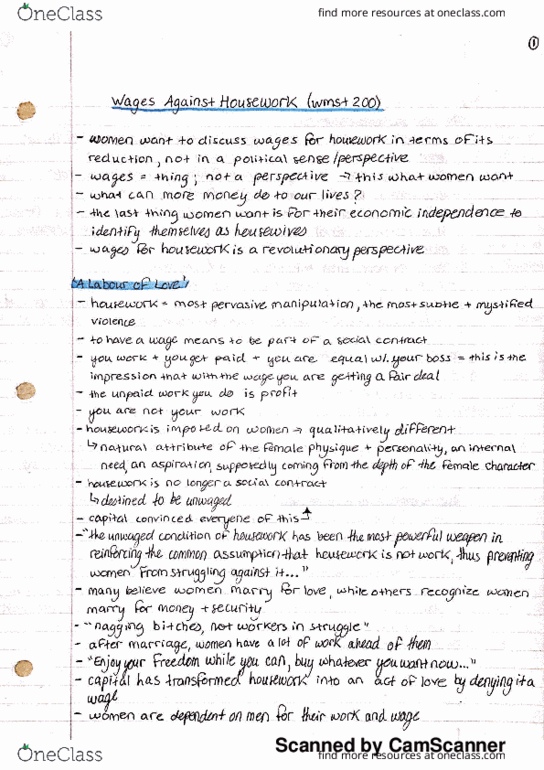 WMST 200 Chapter 2: wmst reading Wages Against Housework thumbnail