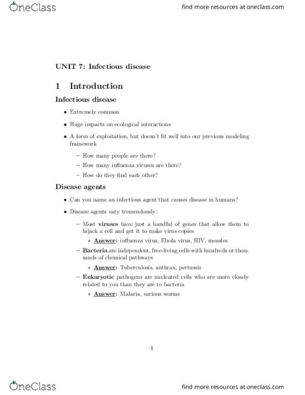 BIOLOGY 3SS3 Lecture 7: disease.complete thumbnail