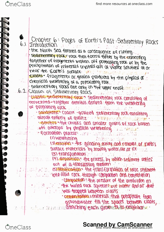 EES-1510 Chapter 6: Chapter 6, Pages of Earth's Past, Sedimentary Rocks thumbnail