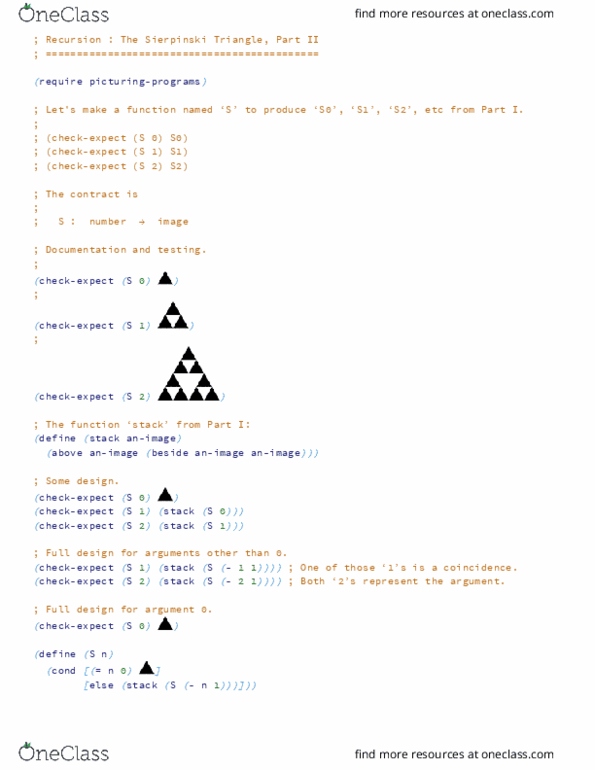 CSC104H1 Lecture Notes - Lecture 6: Sierpinski Triangle thumbnail