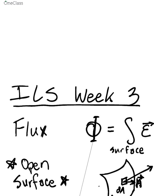 PHYS 1157 Lecture 3: Week 3 ILS Notes: Flux and Gauss' Law thumbnail