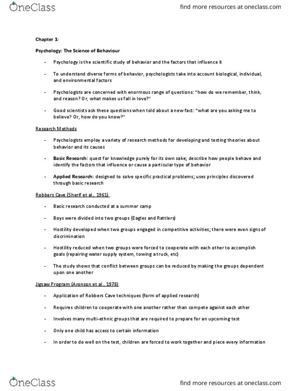 Psychology 1000 Chapter Notes - Chapter 1: Gestalt Psychology, Luigi Galvani, Margo Wilson thumbnail