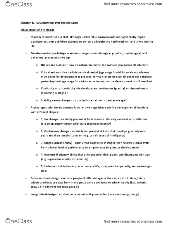 Psychology 1000 Chapter Notes - Chapter 11: Fetal Alcohol Spectrum Disorder, Visual Acuity, Prenatal Development thumbnail