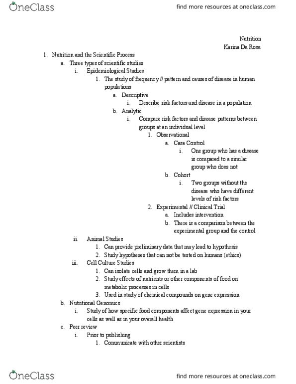 HSCI 1105 Lecture 3: Nutrition and The Scientific Process thumbnail